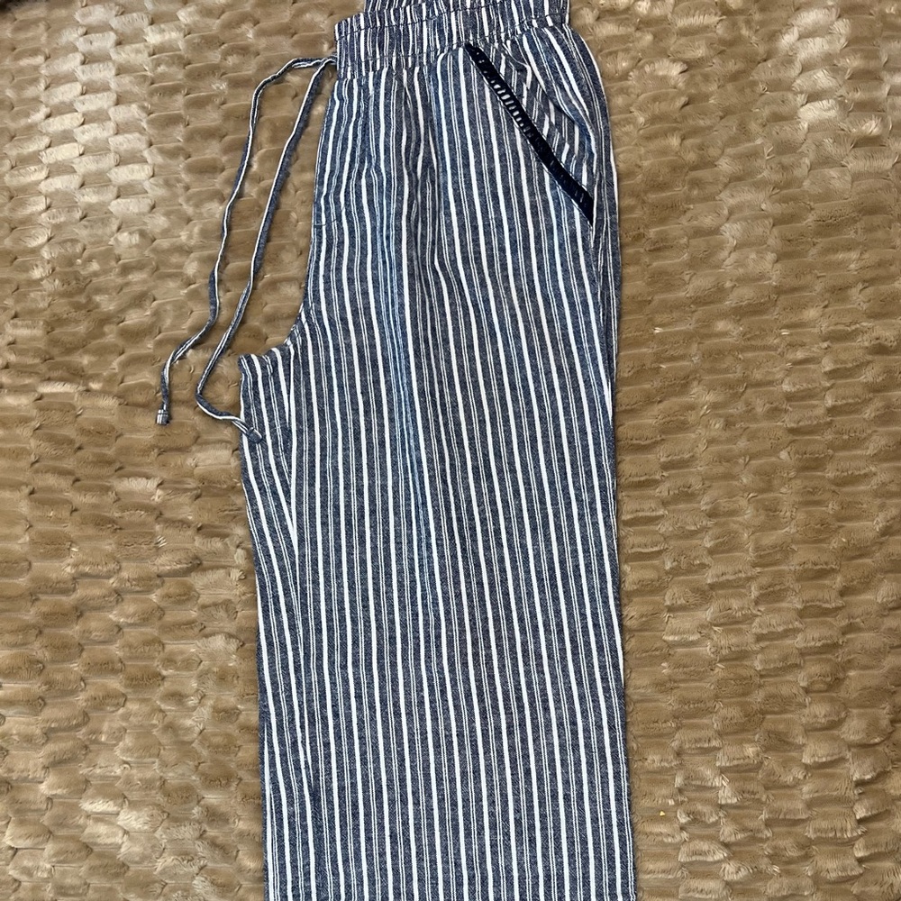 Striped Women’s Pants in Blue and White
